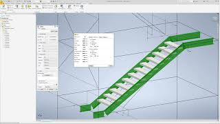 Parametric industrial stair design in Autodesk Inventor with SolidSteel parametric [upl. by Nawek]