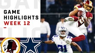 Redskins vs Cowboys Week 12 Highlights  NFL 2018 [upl. by Xanthus]