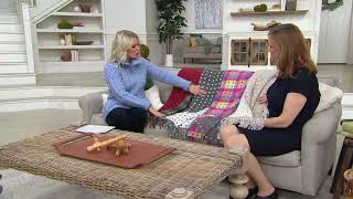 Foxford Wolleen Mills Lambswool Polka Dot Throw on QVC [upl. by Pagas]