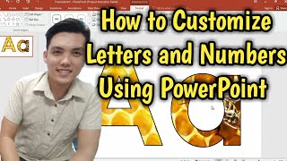 How to Customize Letters and Numbers Using PowerPoint [upl. by Barcus]