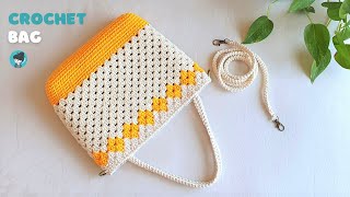 🧶Easy DIY Crochet Mini Tote Bag  Crochet Bag Tutorial  Adorable Sling Bag  ViVi Berry Crochet [upl. by Draner]