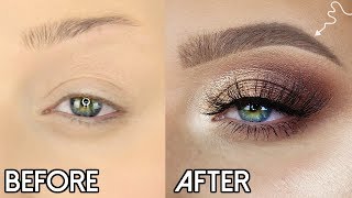 EASY BROW TUTORIAL  HOW TO FILL IN YOUR EYEBROWS  Only 2 Products [upl. by Zetnod]