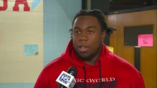 Khalon Kelsaw Mikelion Ragsdale Sherwood Haydock full interviews at Wayne Generals football practi [upl. by Ajani]