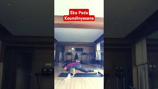 Eka Pada Koundinyasana armsbalance priyangyogaacademy yogaselfpractice youtubeshorts advance [upl. by Alvarez469]