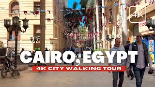 🇪🇬 Cairo Egypt Walking Tour  Downtown Cairo Walking Tour  4K HDR 60fps [upl. by Ednil]