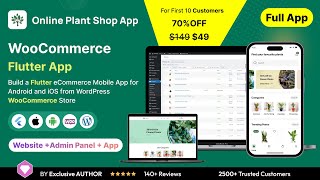 Online Plant Store Flutter 3x Android iOS WooCommerce Full App [upl. by Luckett531]