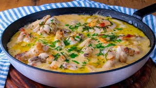 La receta perfecta de pollo al sartén en salsa bechamel ¡No busques más Gustosotv [upl. by Inilahs]