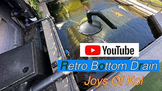 Retro Bottom Drain Koi Treatment And New Koi [upl. by Hamirak]