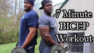 7 MINUTE BICEP WORKOUT FOR A MASSIVE PUMP [upl. by Nastassia]