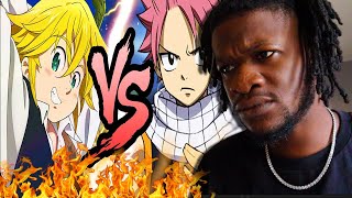 MELIODAS VS NATSU RAP BATTLE  RUSTAGE ft GameboyJones REACTOIN [upl. by Geesey]