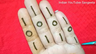 Super 101 Easy Stylish Mehndi Design  Henna Design  New Mehndi Design For fingers Easy Mehndi [upl. by Wolenik831]