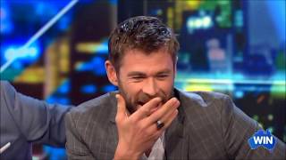 quotRagnarok Spoilerquot w Chris Hemsworth amp Mark Ruffalo on Live Australian Tv Interview 2017 [upl. by Htiekal]