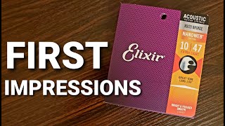 Elixir Nanoweb 8020 Extra Light Acoustic Strings  First Impressions [upl. by Sivolc865]