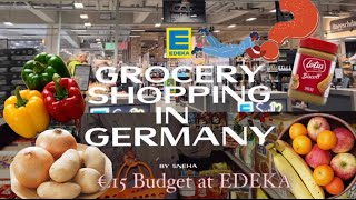 Smart Grocery Shopping in GERMANY🇩🇪 🛍️ A €15 Budget at EDEKA🛒 [upl. by Nobile]