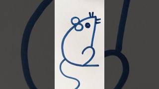 Easy rat from numbers art youtubeshorts diy draw youtube ytshorts shorts creative kids yt [upl. by Duthie]