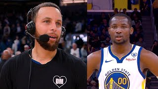 Steph Praises Jonathan Kuminga for Tying a Franchise Record with an 1111 100 Post Interview [upl. by Jeralee]