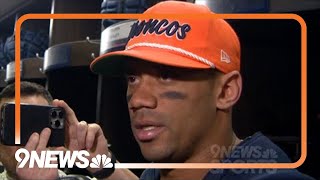 Russell Wilson reacts to being benched as Broncos QB [upl. by Rosemari]