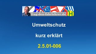 Theorieprüfung 2501006  Zusatzstoff Klasse B Umweltschutz – Fahrschule  Auto fahren lernen [upl. by Namzaj]