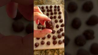 Chocolate Covered Cherries 🍒🍫⁣🧂⁣⁣⁣⁣⁣ cherries chocolate trufru healthysnacks snack dessert [upl. by Alicia]