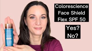 Colorescience Total Protection Face Shield Flex SPF 50  Review Demo AND 3 Hour CheckIn [upl. by Assirahc]