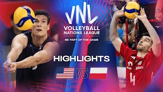 🇺🇸 USA vs 🇵🇱 POL  Highlights  Week 1  Mens VNL 2024 [upl. by Beall379]