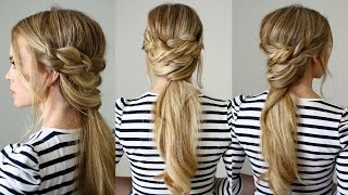 Braid Wrapped CrissCross Ponytail  Missy Sue [upl. by Borer]