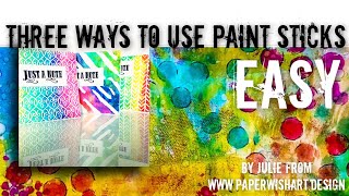 Three easy techniques for backgrounds  paint sticks tutorial [upl. by Aicat126]