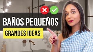 ✅Haz Esto en BAÑOS PEQUEÑOS 🔥 Tips para hacer de que un baño pequeño parezca más grande y elegante [upl. by Ecila]