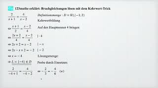 Bruchgleichungen lösen Trick Kehrwertbildung [upl. by Navets87]