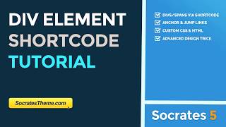 Div Element Shortcode For Any Tag Class or ID [upl. by Aliemaj]