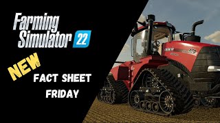 FS22  NEW Fact Sheet Friday  Farming Simulator 22 [upl. by Eelyma]