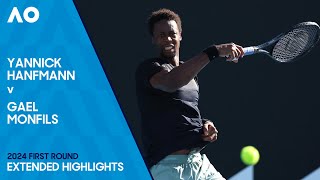 Yannick Hanfmann v Gael Monfils Extended Highlights  Australian Open 2024 First Round [upl. by Deedahs]