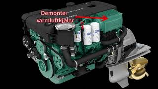 service varmeveksler volvo penta d4 [upl. by Assirat]