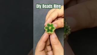 Handmade Crystal Beads Ring 🤩diy ytshorts handmade shorts [upl. by Sakmar]