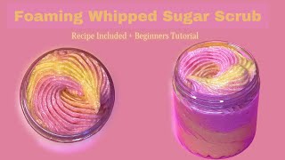 How To Make Whipped Foaming Sugar Scrub  FULL RECIPE INCLUDED  Beginners Tutorial  Jada Renee [upl. by Linea994]