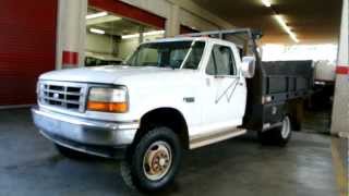 1994 Ford F350 4x4 Flatbed Liftgate 2 Owner 126K For Sale 4wd Super Duty Delivery [upl. by Odeen]