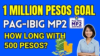 SAVE 1 MILLION PESOS in PAGIBIG MP2  How Long with 500 Pesos Monthly Contributions [upl. by Viridis]