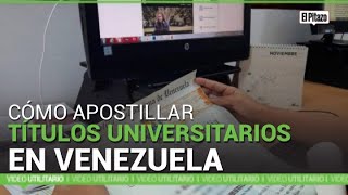 Pasos para apostillar el título universitario en Venezuela [upl. by Ynnos580]