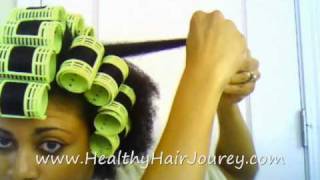 Roller Setting Natural Hair [upl. by Einner]