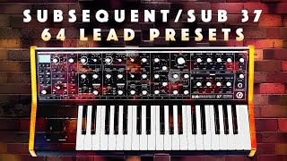 Moog Sub37Subsequent 37 64 Classic Lead Presets Sound Demo [upl. by Aida397]