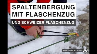 Spaltenbergung mit Flaschenzug [upl. by Adhern]