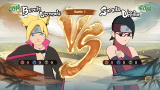 Naruto Shippuden Ultimate Ninja Storm 4 Boruto Uzumaki VS Sarada Uchiha [upl. by Yasmar878]