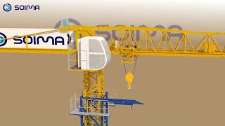 Tower Crane Climbing System How does it work Climbing System of SOIMAs Tower Crane [upl. by Delanie]