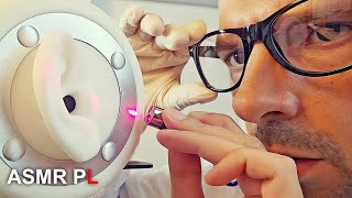 ASMR PL Inspekcja uszu czyszczenie i laserowa korekcja słuchu [upl. by Rehsu329]