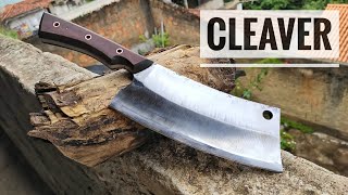 Knife Making  Forging a Cleaver Knife [upl. by Nnahsal455]