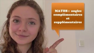 Maths  angles complémentaires supplémentaires [upl. by Robbi]