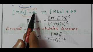 Stepwise Formation Constants and Overall Formation ConstantsTN12th ChemistryCoordination Chemistry [upl. by Pliske]