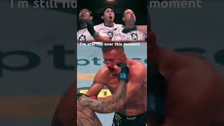 Max Holloways KO ufc300 ufc300 ufc mma reaction fighting knockouts youtubeshorts omg [upl. by Yelhs]