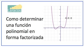 Como determinar una funcion polinomial en forma factorizada ejemplo 2 [upl. by Gracia]