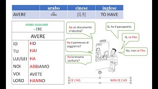 Italiano per stranieri Lezione 14 VERBO AVERE PRESENTE INDICATIVO [upl. by Slein607]